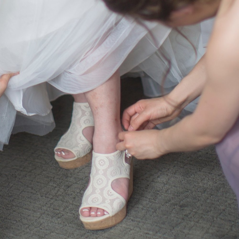 Fergalicious Off-white Lace Wedge Sandals - Picture 4 of 14